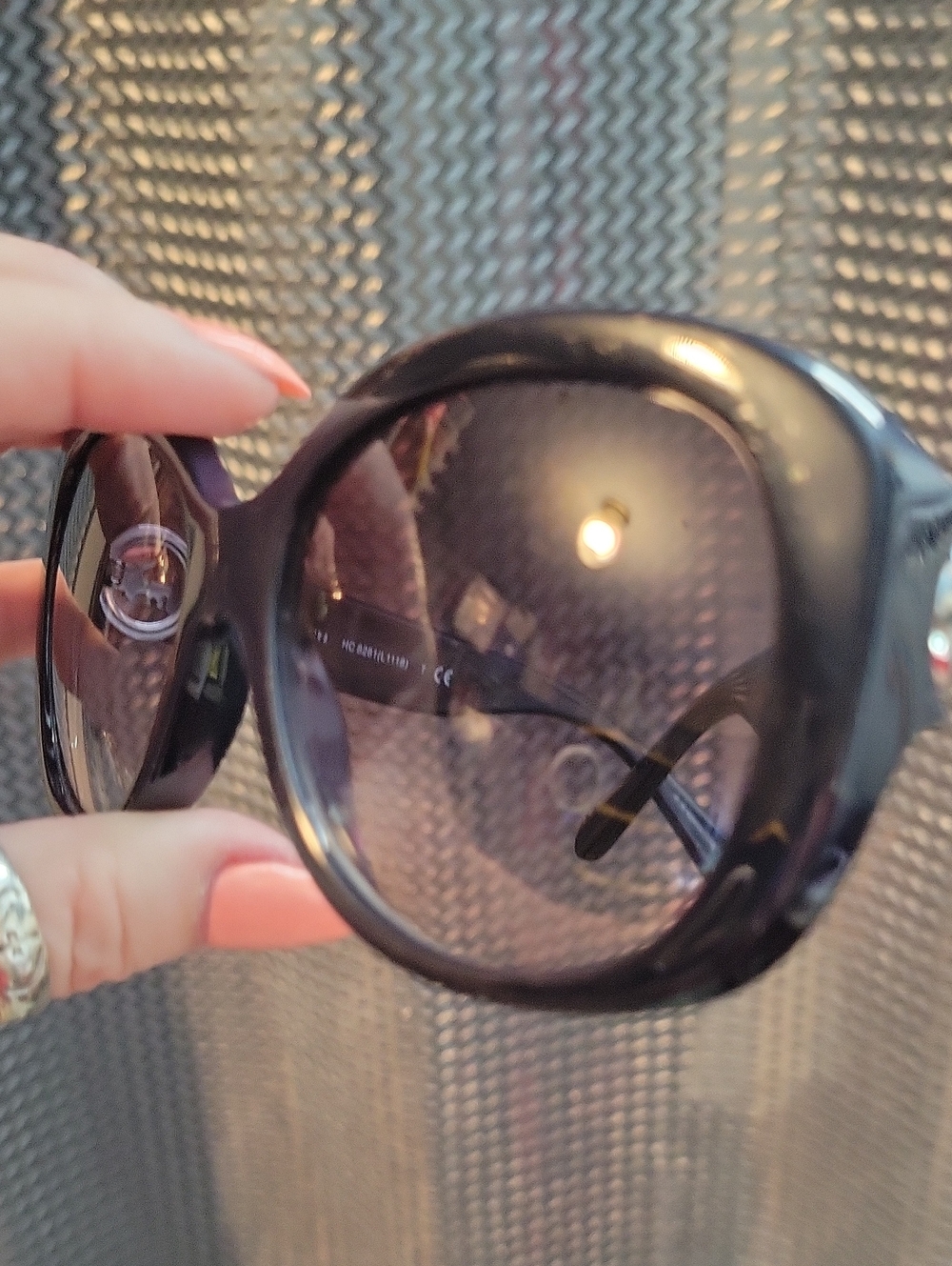 Coach Women's Navy Blue Gradient Oversized Sunglasses - Picture 6 of 8
